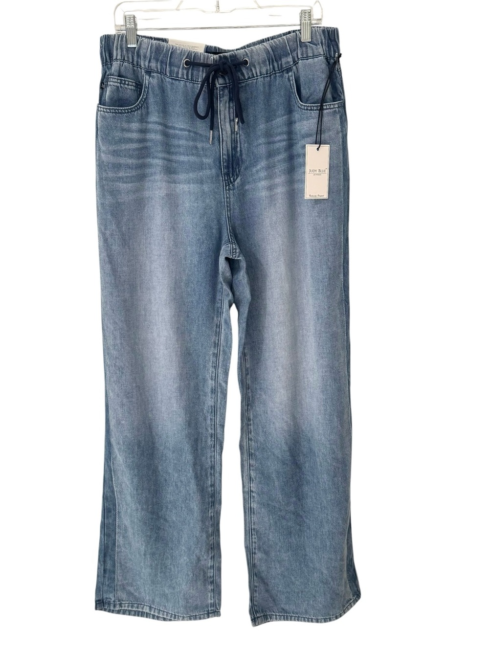 Judy Blue High Waist Wilhelmina Elastic Waistband Drawstring Jeans Size 9/29 NWT